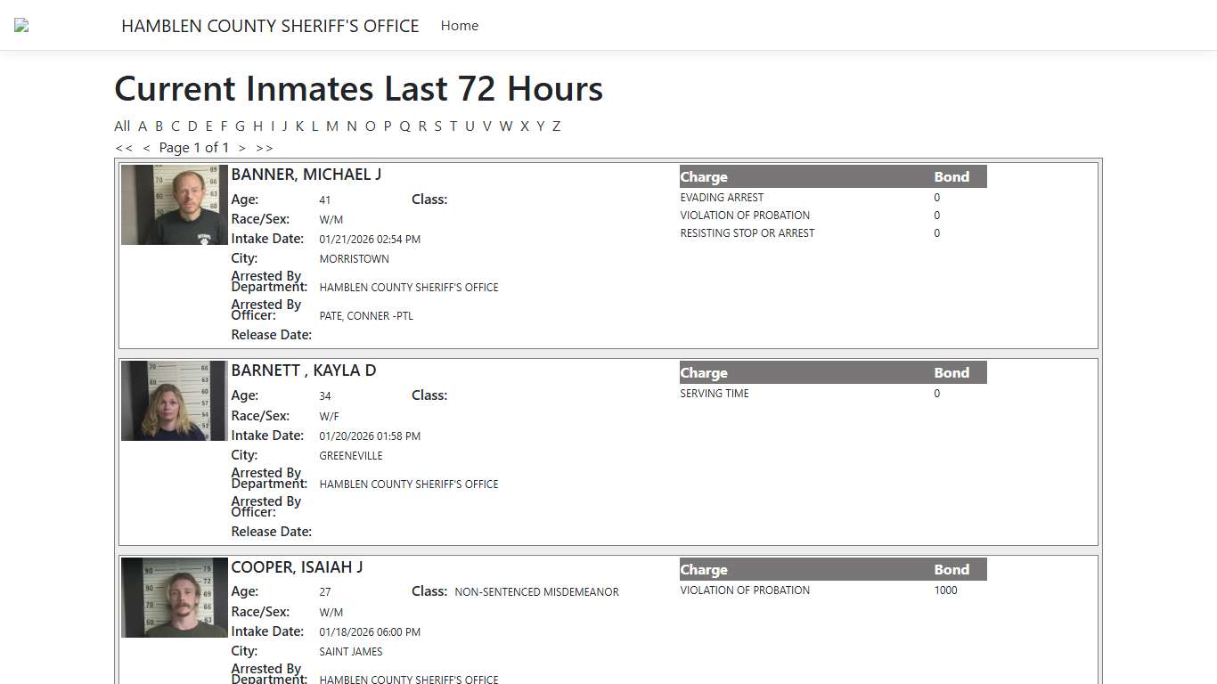 Inmates - ISOMS Portal